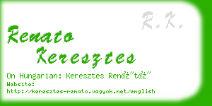 renato keresztes business card